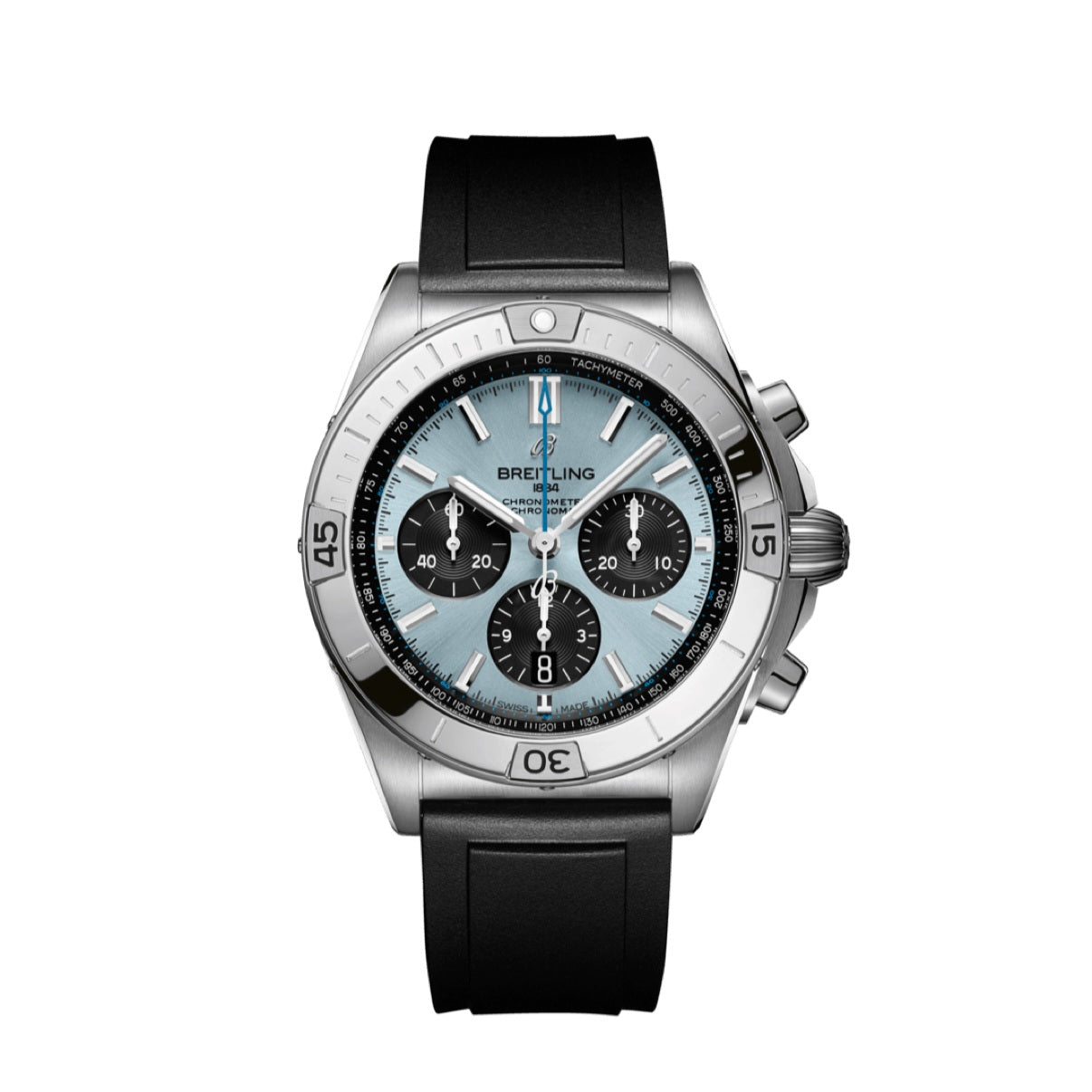 Breitling Chronomat Ref. PB0134101C1S1 automatic winding mechanical movement stainless steel and platinum 42mm retail price 79800 with 2021 warranty card