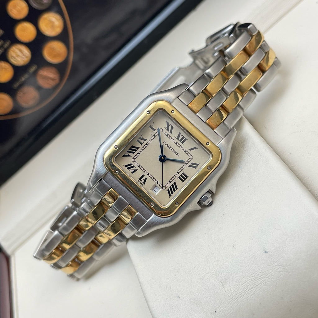 Cartier Santos Panthere vintage quartz watch 26.7mmX26.7mm fits wrist 162mm watch only