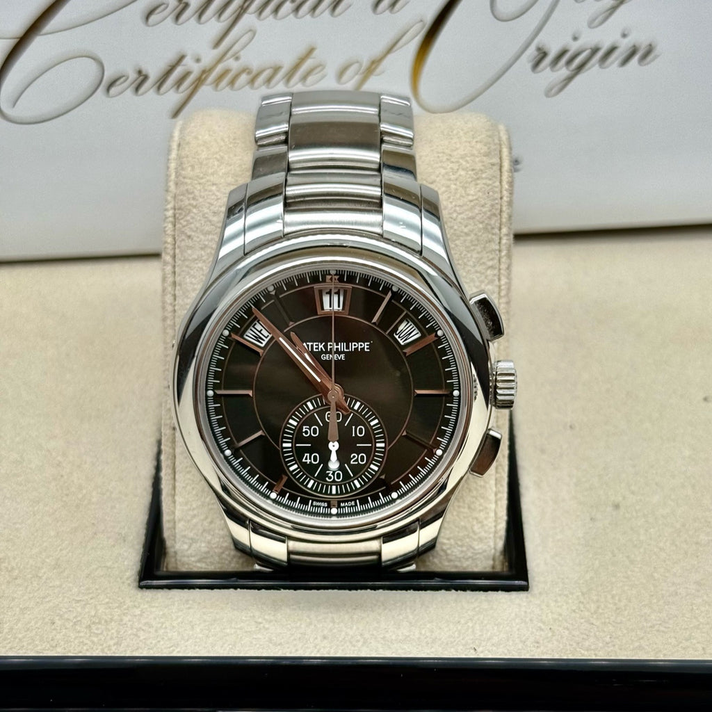 Patek Philippe Complications Ref. 5905/1A-001 automatic winding full set dated 2022 stainless steel 42mm