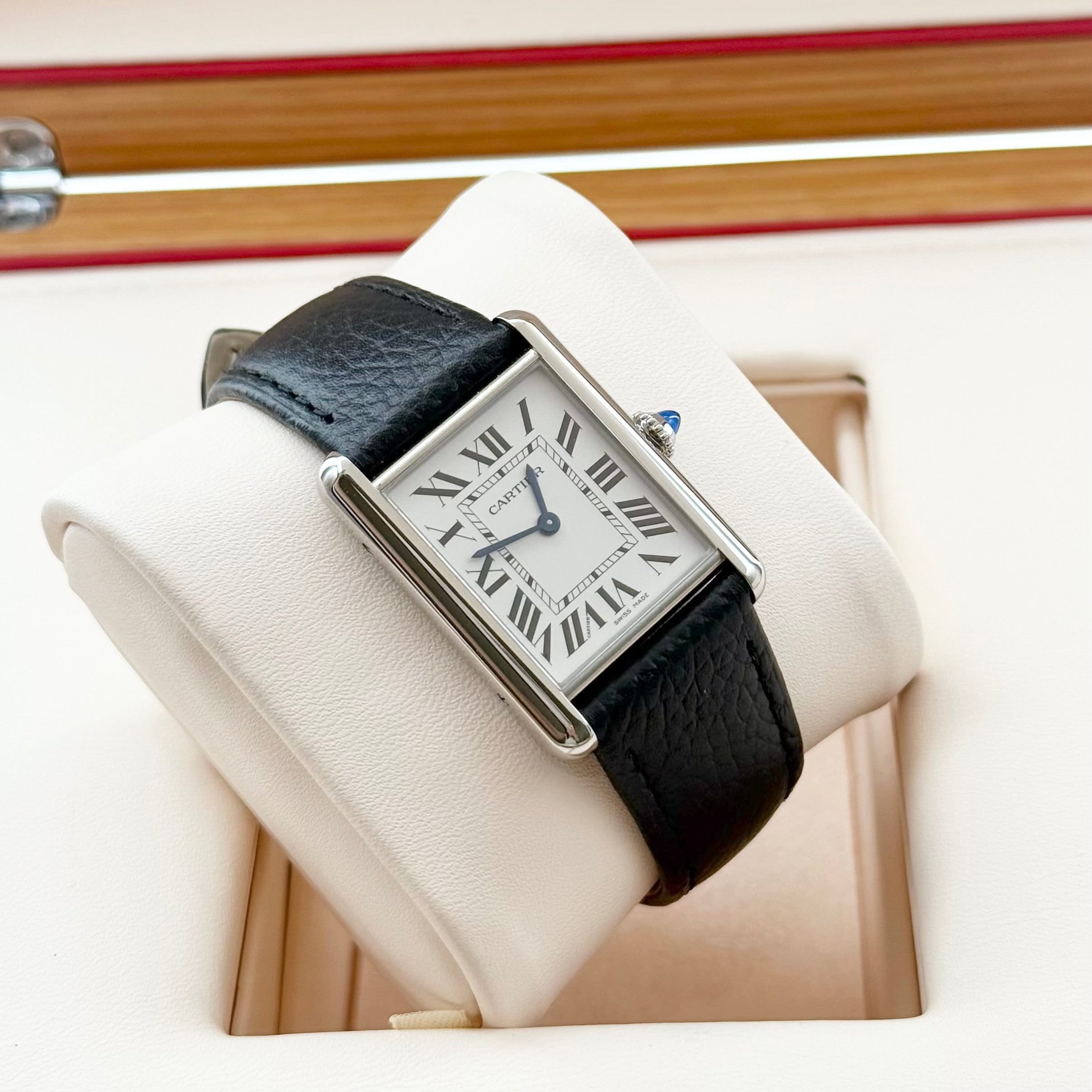 Cartier Tank Must SolarBeat™ WSTA0120 quartz 33.7 x 25.5 full set 2025 extended warranty until 2033