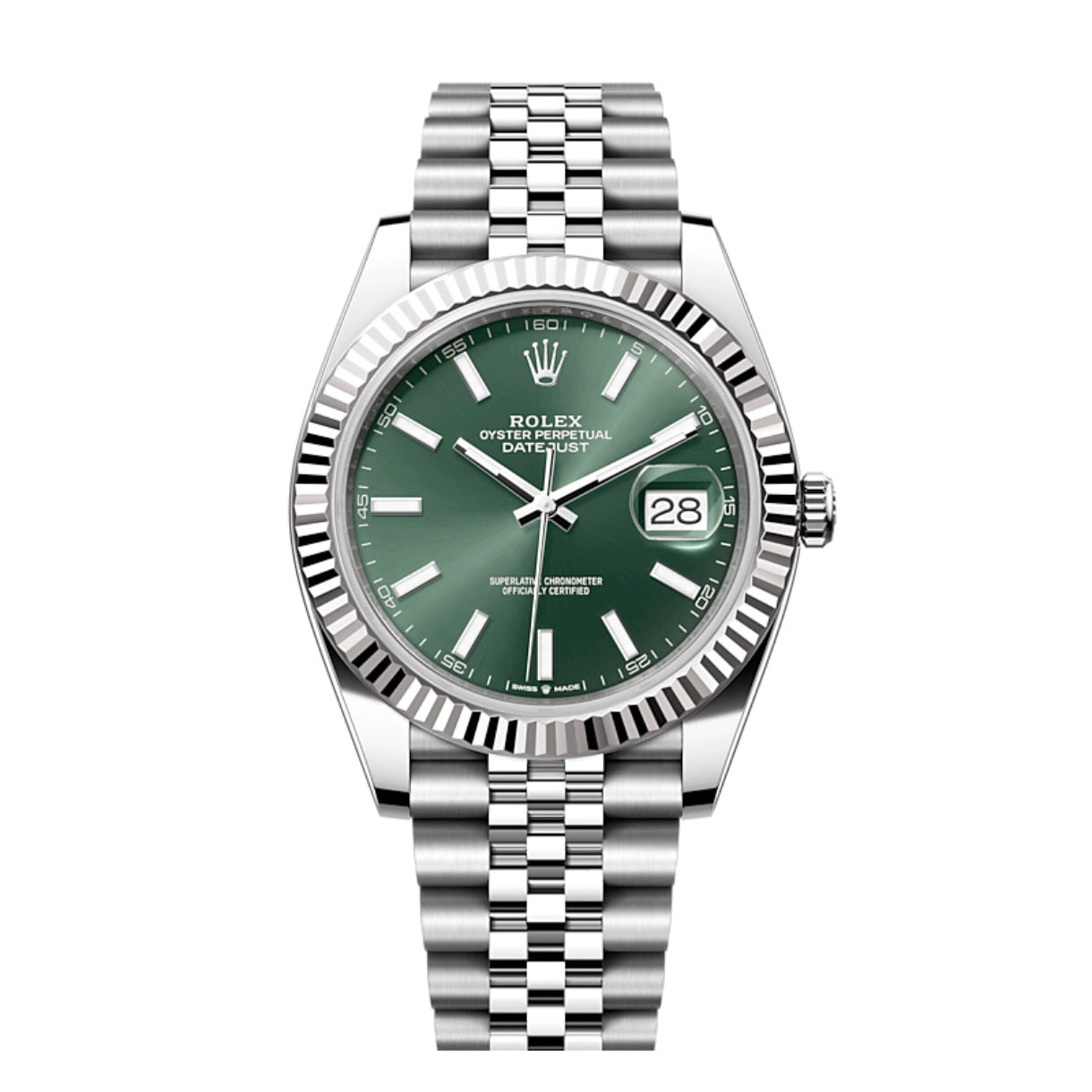Rolex Datejust 126334 Stainless Steel Mint Green 41mm 2023 Complete Set