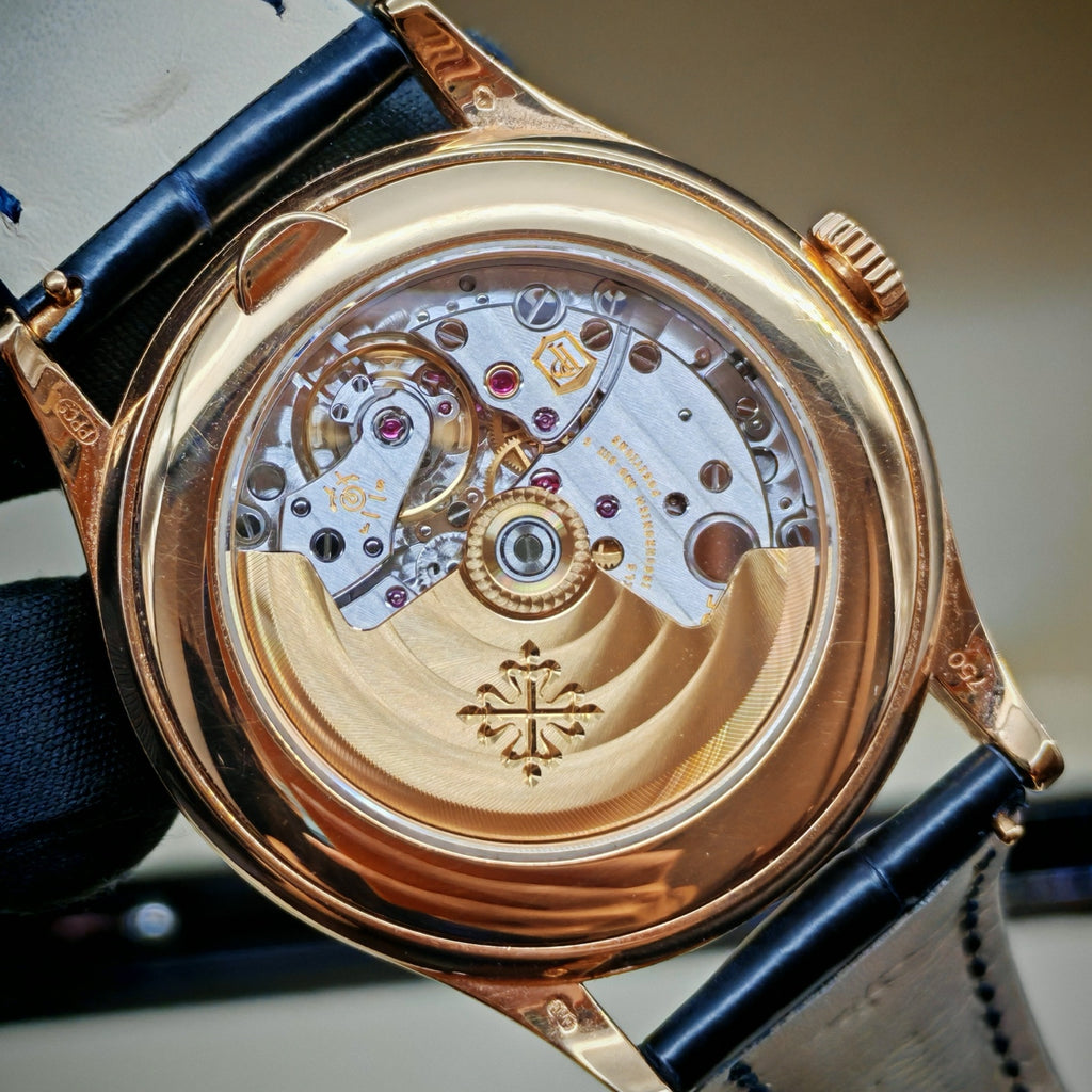 Patek Philippe Complications Ref. 5396R-014 automatic mechanical movement 18k rose gold 38.5mm blue dial watch only