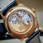 Patek Philippe Complications Ref. 5396R-014 automatic mechanical movement 18k rose gold 38.5mm blue dial watch only