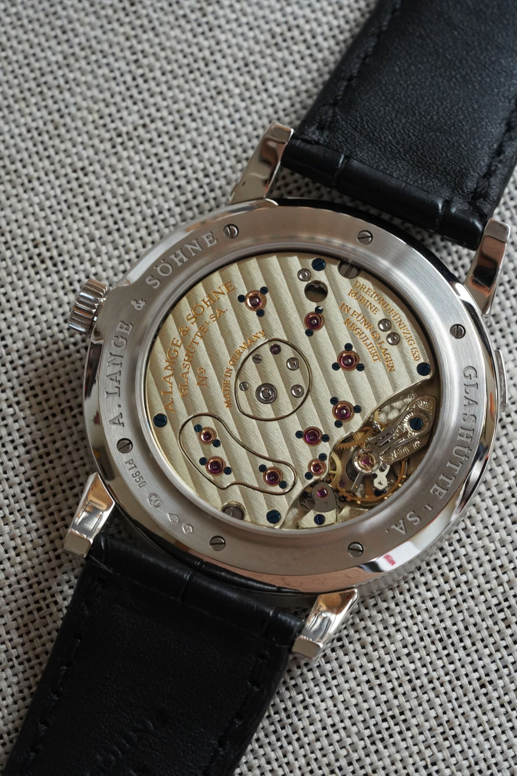 A. Lange & Söhne LANGE 1 Ref. 115.025 hand wound mechanical 950 platinum 41.9mm watch only