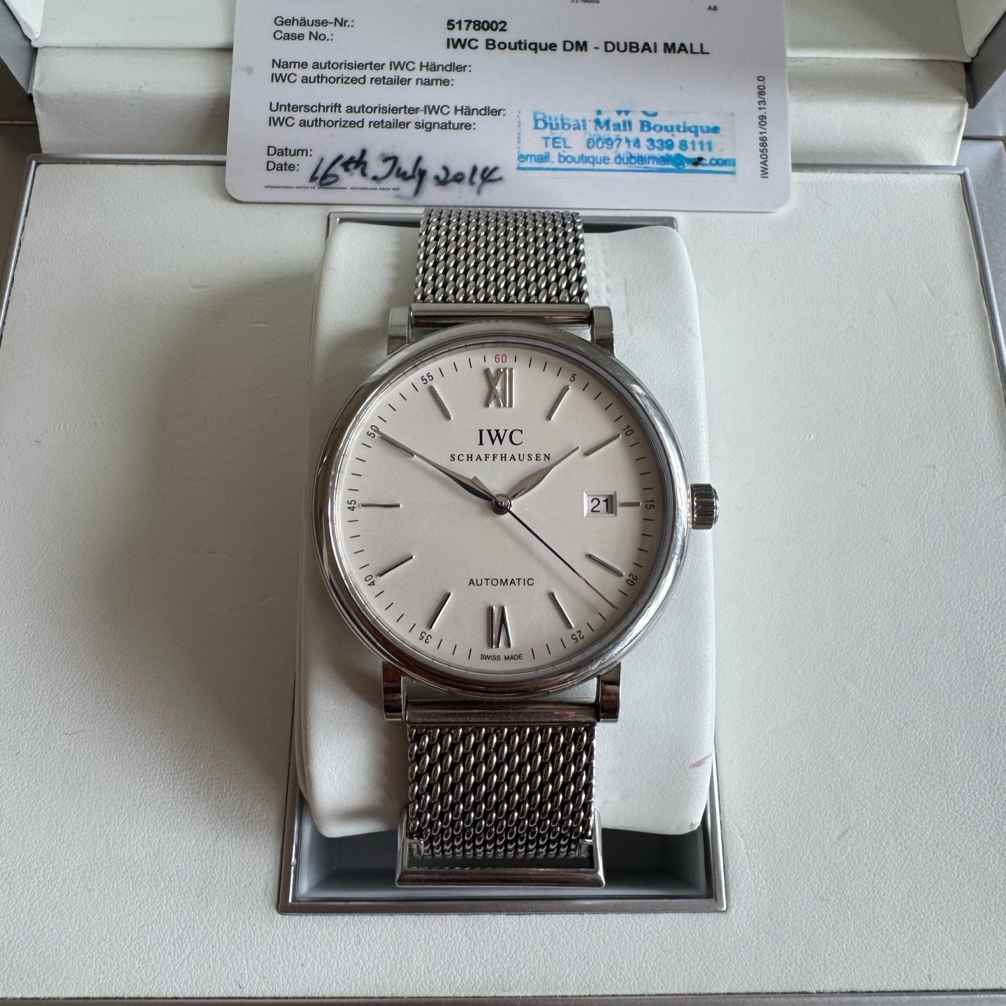 IWC Portofino IW356505 full set 2014