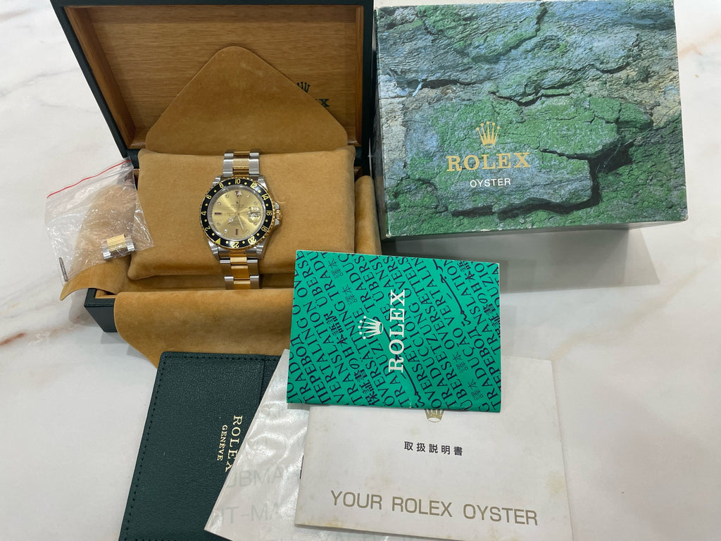 Rolex GMT-Master II 16713 automatic 40mm ruby diamond hour markers vintage watch full links box only no card