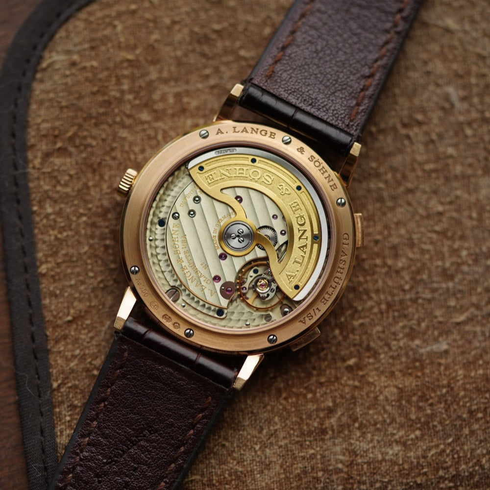 A. Lange & Söhne Saxonia Ref. 386.032 automatic mechanical men watch 18k rose gold watch only