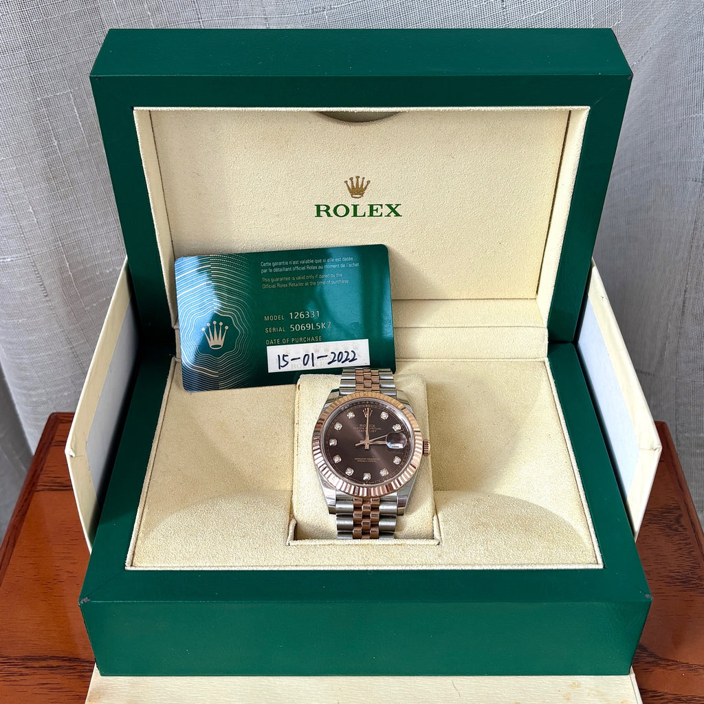 Rolex Datejust Ref. m126331-0004 automatic winding 41mm full set 2022 missing two links