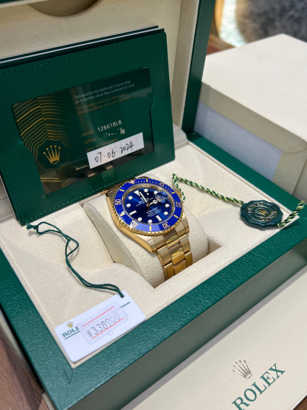 Rolex Submariner M126618lb-0002 Automatic Winding 18K Gold 41mm
2024 full set full links