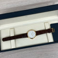 A. Lange & Söhne Saxonia Ref. 211.032 with box no warranty card unworn stock protective film intact 40mm dial rose gold hand wound mechanical