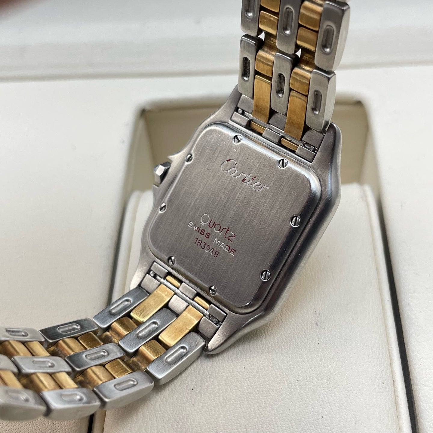 Cartier Santos Panthere vintage quartz watch 26.7mmX26.7mm fits wrist 162mm watch only