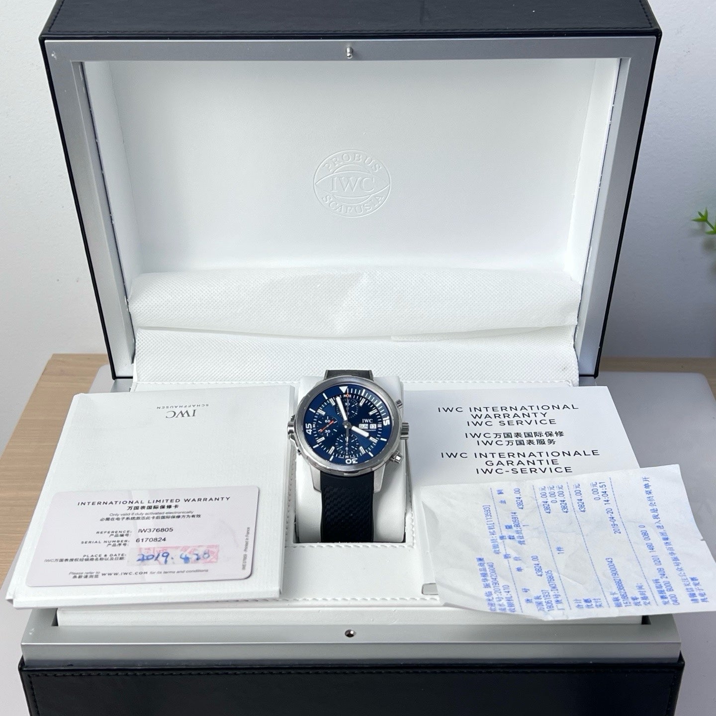 IWC Aquatimer IW376805 full set 2019 extended warranty until 2027