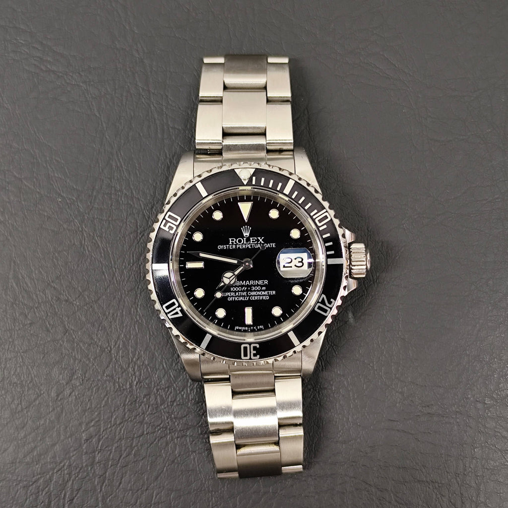 Rolex Submariner 16610 black dial 10 links watch only