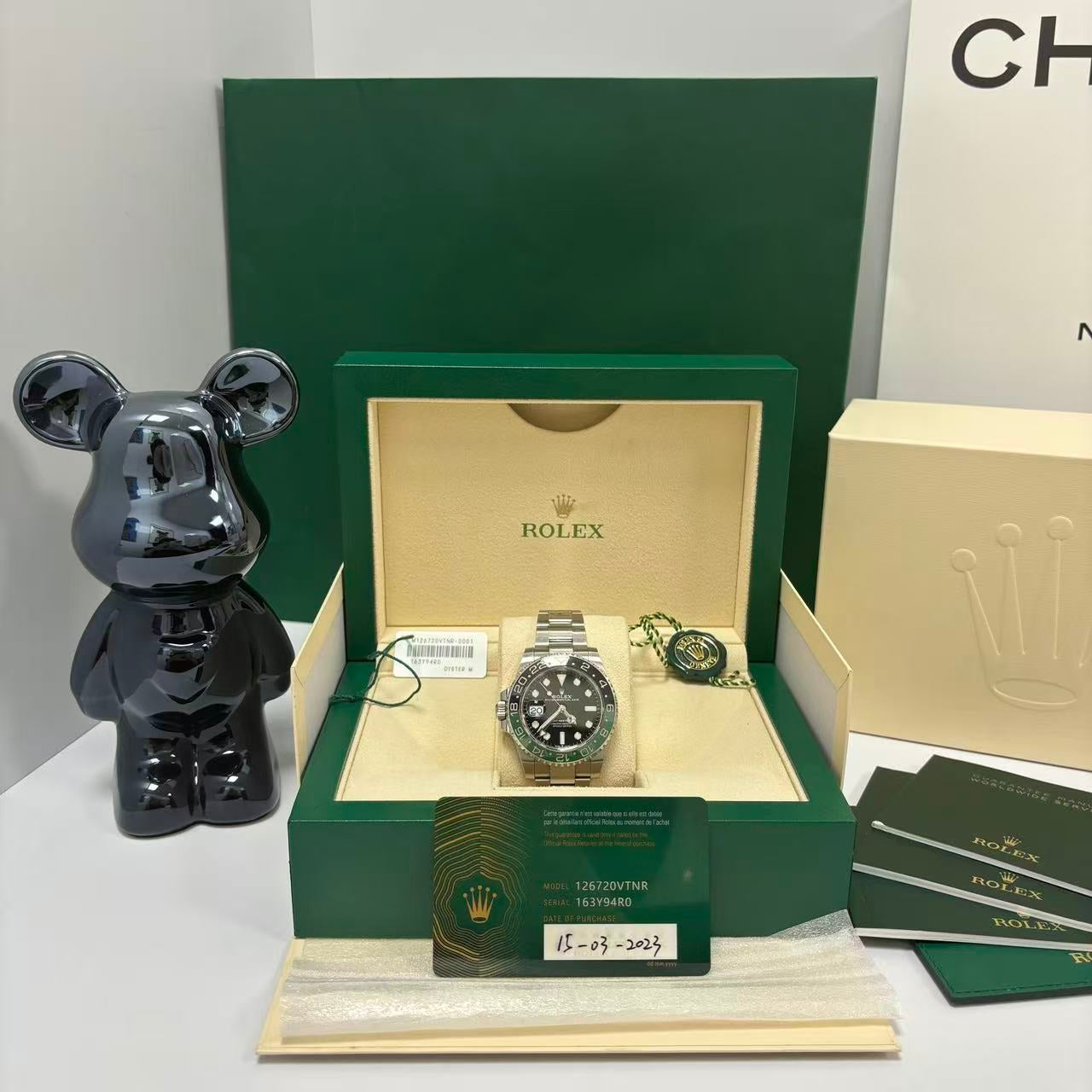 Rolex GMT Master II Ref. M126720VTNR-0001 automatic mechanical 40mm 2023 full set full links