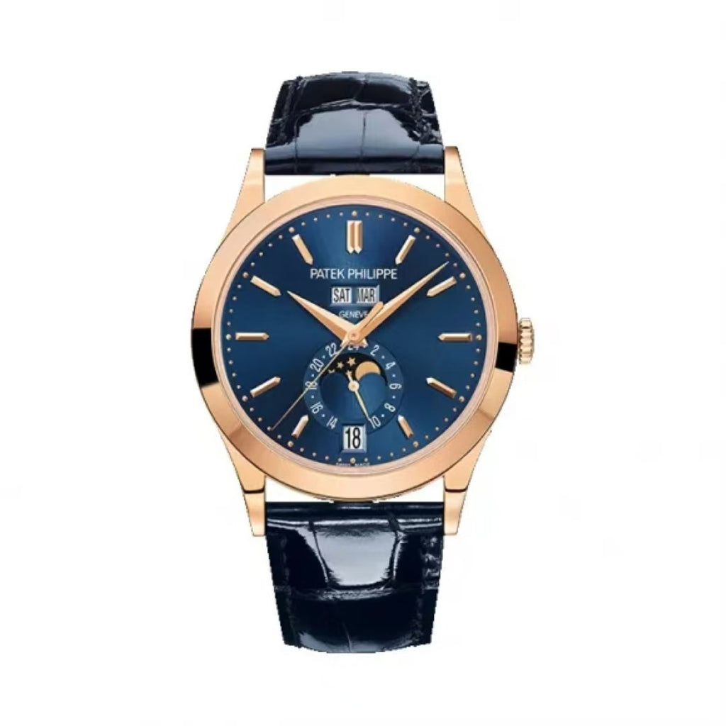 Patek Philippe Complications Ref. 5396R-014 automatic mechanical movement 18k rose gold 38.5mm blue dial watch only