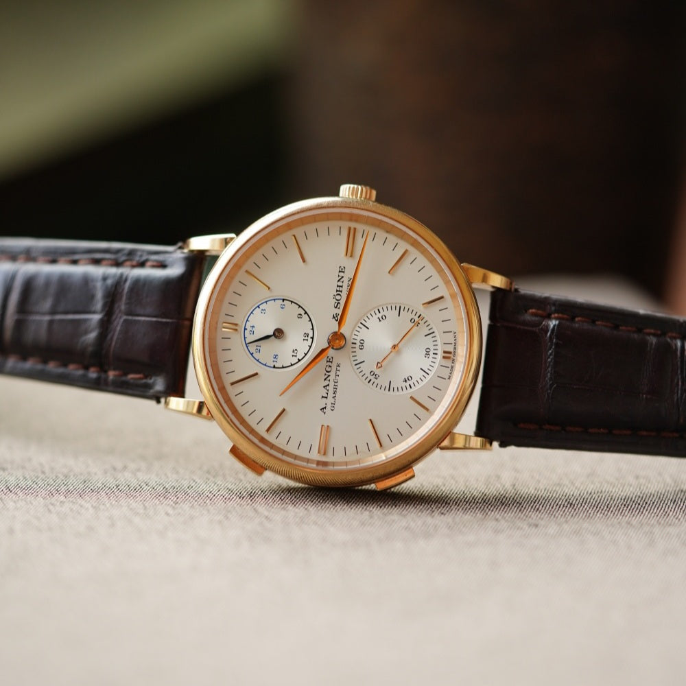 A. Lange & Söhne Saxonia Ref. 386.032 automatic mechanical men watch 18k rose gold watch only