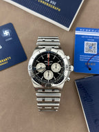 Breitling Chronomat AB0134101B1A1 black dial three chronograph counters 2020 full set
