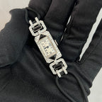 Early Patek Philippe Art Deco watch onyx dial engraved case sides