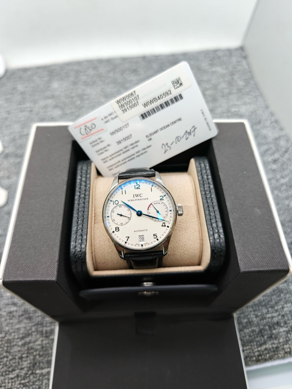 IWC Portugieser IW500107 42.3mm 2017 pre owned full set original condition