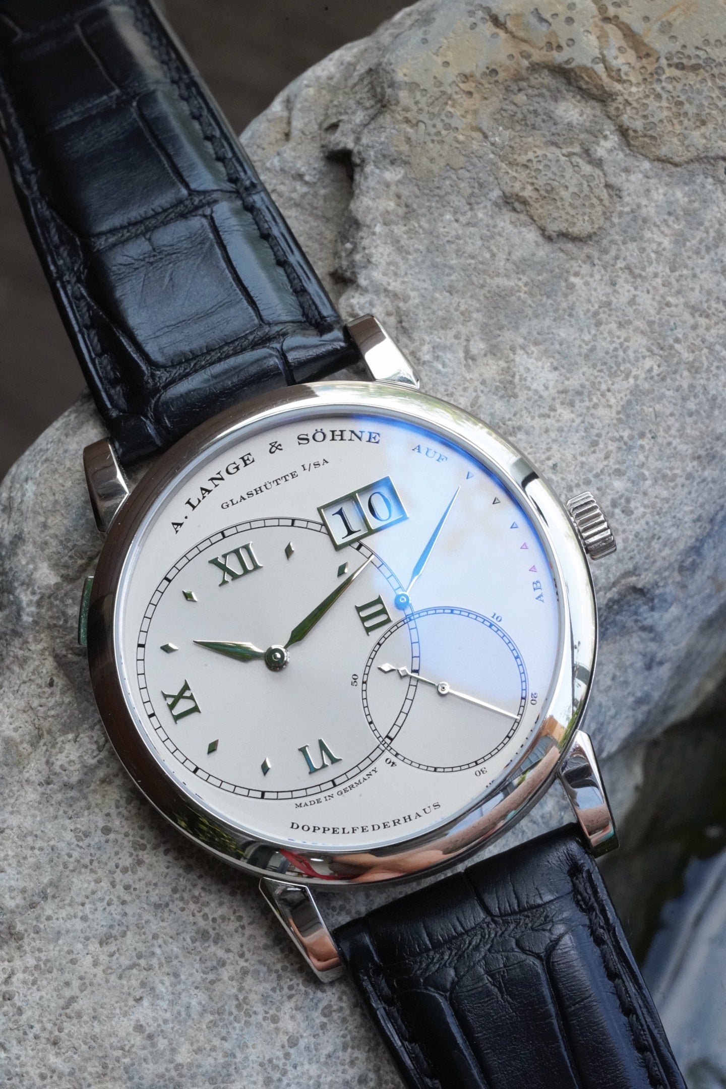 A. Lange & Söhne LANGE 1 Ref. 115.025 hand wound mechanical 950 platinum 41.9mm watch only
