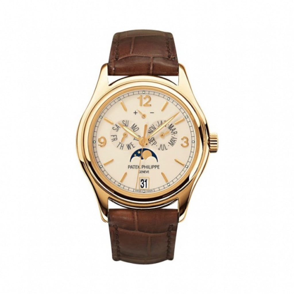 Patek Philippe Complications Ref. 5146J-001 automatic mechanical double PP 57 serial 18k yellow gold 39mm with manual book