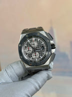 Audemars Piguet Royal Oak Offshore Ref. 26400IO.OO.A004CA.01 elephant grey titanium black ceramic 2021 full set
