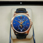 Patek Philippe Complications Ref. 5396R-014 automatic mechanical movement 18k rose gold 38.5mm blue dial watch only