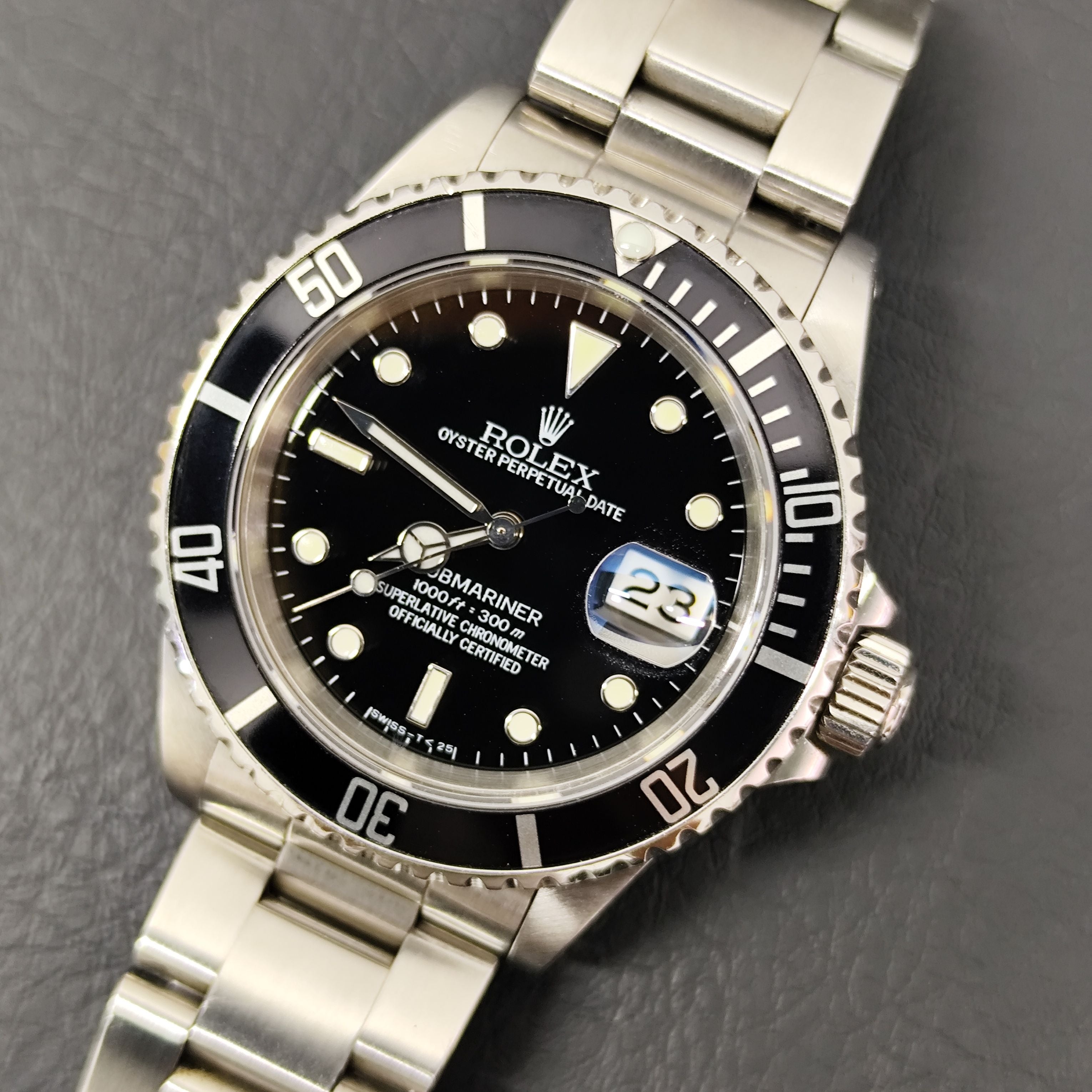 Rolex Submariner 16610 black dial 10 links watch only